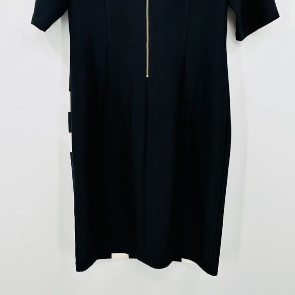 NWT Chico's Size 0.5 Small Black & White Bold Stripe Short Sleeve Sheath Dress - Picture 9 of 10
